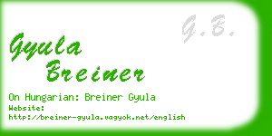 gyula breiner business card